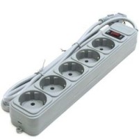 Фильтр сетевой 1,8 м Gembird (SPG5-G-6G) 5 розеток, серый