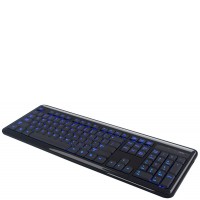 Клавиатура HQ-Tech KB-307F, USB с подсветкой букв (синяя)