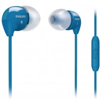 Наушники Philips SHE3595BL/00 для мобильных/MP3 микрофон/кнопка вызова Синие 