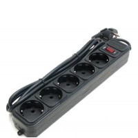 Фильтр сетевой 1.8м Gembird SPG5-G-6B 5 розеток, черный