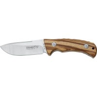Нож Fox Black Fox Drop Point Satin Finish Zebra Wood Handle (BF-132ZW)