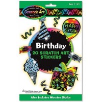 Развивающая игрушка Melissa&Doug Набор наклеек-царапок День рождения (MD5828)