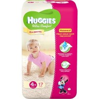 Подгузник Huggies Ultra Comfort для девочек 4+ (10-16кг) 17 шт (5029053543741)