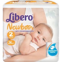Подгузник Libero Newborn 2 (3-6 кг), 26 шт (7322540594515)