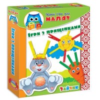 Настольная игра Vladi Toys Зайка прищепочки (укр. язык) (VT1307-04-1)