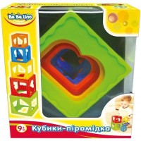 Развивающая игрушка BeBeLino Кубики-Пирамидка (57028)