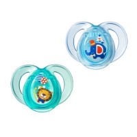 Пустышка Tommee Tippee Универсальная со львом и слоном 6-18 мес. 2 шт (43336463-1)