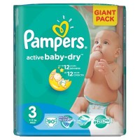 Подгузник Pampers Active Baby-Dry Midi (4-9 кг), 90шт (4015400736226)