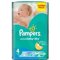 Подгузник Pampers Active Baby-Dry Maxi (7-14 кг), 70шт (4015400244769)