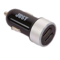 Зарядное устройство JUST Motion Dual USB Car Charger (2.4A/12W, 2*USB) (CCHRGR-MTN-BLCK)