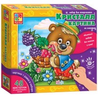 Набор для творчества Vladi Toys Кристалл картина Мишка с лукошком (VT4010-01)