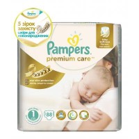 Подгузник Pampers Premium Care Newborn (2-5 кг) 88 шт (4015400741602)