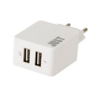 Зарядное устройство JUST Core Dual USB Wall Charger (3.4A/17W, 2*USB) (WCHRGR-CR-WHT)