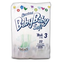 Подгузник BabyBaby Soft Standard Midi 3 (4-9 кг) 22 шт (8588004865594)