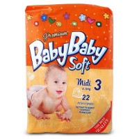 Подгузник BabyBaby Soft Premium Midi 3 (4-9 кг) 22 шт (8588004865518)