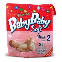Подгузник BabyBaby Soft Premium Mini 2 (3-6 кг) 24 шт (8588004865501)