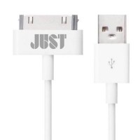 Дата кабель JUST Simple 30 pin USB Cable White 1M (30P-SMP10-WHT)