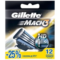 Сменные кассеты Gillette Mach 3 12 шт (3014260323240)