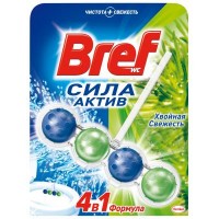 Туалетный блок Bref Сила Актив Хвойная свежесть 50 г (9000100625258)