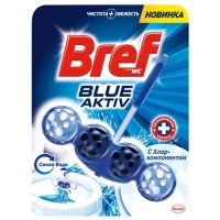 Туалетный блок Bref Сила Актив Голубая Вода з хлор-компонентом 50 г (9000100889353)