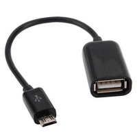 Дата кабель USB 2.0 AF to Micro 5P OTG 0.16m Lapara (LA-UAFM-OTG black)