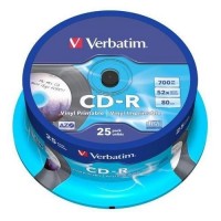 Диск CD-R 25 Verbatim 700MB/80min 52X Extra (Cake Box)
