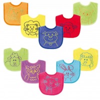 Слюнявчик Luvable Friends 5 шт с рисунками животных, разноцветный (2088)