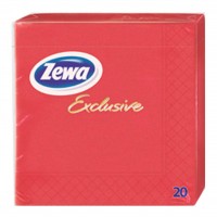 Салфетки столовые Zewa Set Luxury 3-слойные красные 20 шт (9011111186782)