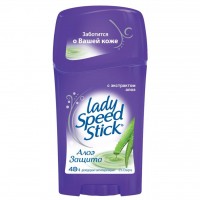 Дезодорант-антиперспирант Lady Speed Stick Алоэ для чувствительной кожи 45 г (5996175234096)