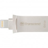 USB флеш накопитель Transcend 64GB JetDrive Go 500 Silver USB 3.1/Lightning (TS64GJDG500S)