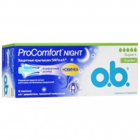 Тампоны o.b. ProComfort с покрытием SilkTouch Night Super+ Comfort 16 шт (3574661208183)