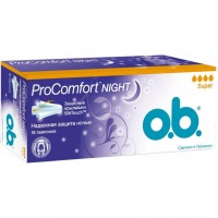 Тампоны o.b. ProComfort с покрытием SilkTouch Night Super 16 шт (3574661048284)