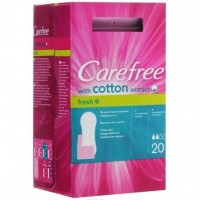 Ежедневные прокладки Carefree Cotton Fresh в индивидуальной упаковке 20 шт (3574661128252)