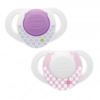 Пустышка Chicco Physio Compact силиконовая 0-6 мес розовая 2 шт (74830.11)