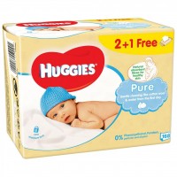 Влажные салфетки Huggies Ultra Comfort Pure 56 х 3 шт (5029053550091)