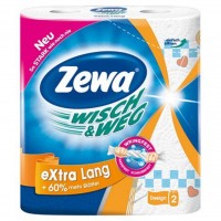 Бумажные полотенца Zewa Wisch&Weg Extra Lang Original 2-слойные 2 шт (7322540833300)