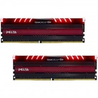 Модуль памяти для компьютера DDR4 8GB (2x4GB) 3000 MHz Delta Red LED Team (TDTRD48G3000HC16ADC01)