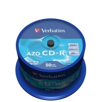Диск CD-R 50 cake VERBATIM 700MB/80min 52X crystal 43343