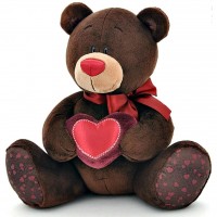 Мягкая игрушка ORANGE Мишка Choco с сердцем сидячий 30 см (C003/30)
