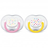 Пустышка Philips AVENT Современная 6-18 мес для девочек 2 шт (SCF180/28)