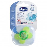 Пустышка Chicco Physio Comfort силиконовая 12 мес+ цветная 1 шт (74915.31)