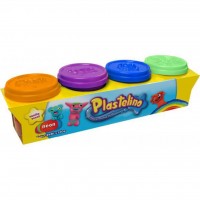 Набор для творчества Plastelino Масса для лепки 4 цвета неон (NOR3318)