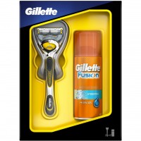 Набор для бритья Gillette Бритва Fusion ProShield + Гель для бритья Hydrating 75 мл (7702018423033)