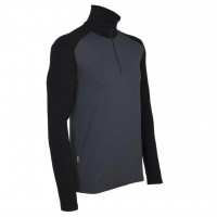 Футболка Icebreaker BF 260 Tech LS Half Zip MEN monsoon/black XL (100 484 D46 XL)