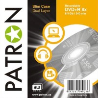 Диск DVD+R PATRON 8.5Gb 8x SLIM CASE 10шт Dual Layer (INS-D033)