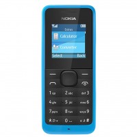 Мобильный телефон Nokia 105 SingleSim Cyan (A00025706) 1 SIM, моноблок, 1.4', TFT, 128x128, no OS