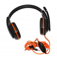 Гарнитура GEMIX W-330 / 102 дБ, 2, 4 м, 20 - 20 000 Гц, 32 Ом, мультимедийные устройства с разъемом 3, 5 jack, черный+оранжевый