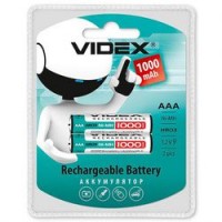 Аккумулятор AAA, 1000 mAh, Videx, 2 шт, 1.2V, Blister