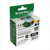Картридж HP №21XL (C9351CE), Black, DJ3920/PSC1410, 18 ml, ColorWay (CW-H21XL)