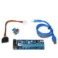 Райзер ATcom PCI-E x1 to 16x 60cm USB 3.0 Cable SATA to 4Pin Power